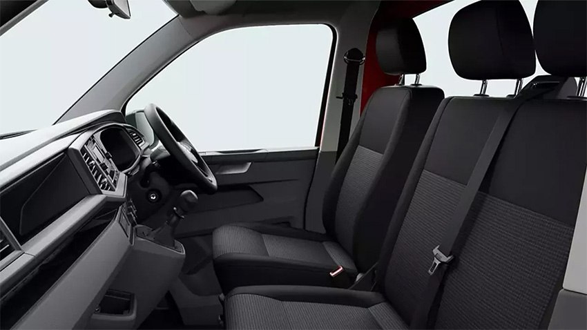 Right hand drive interior of a van